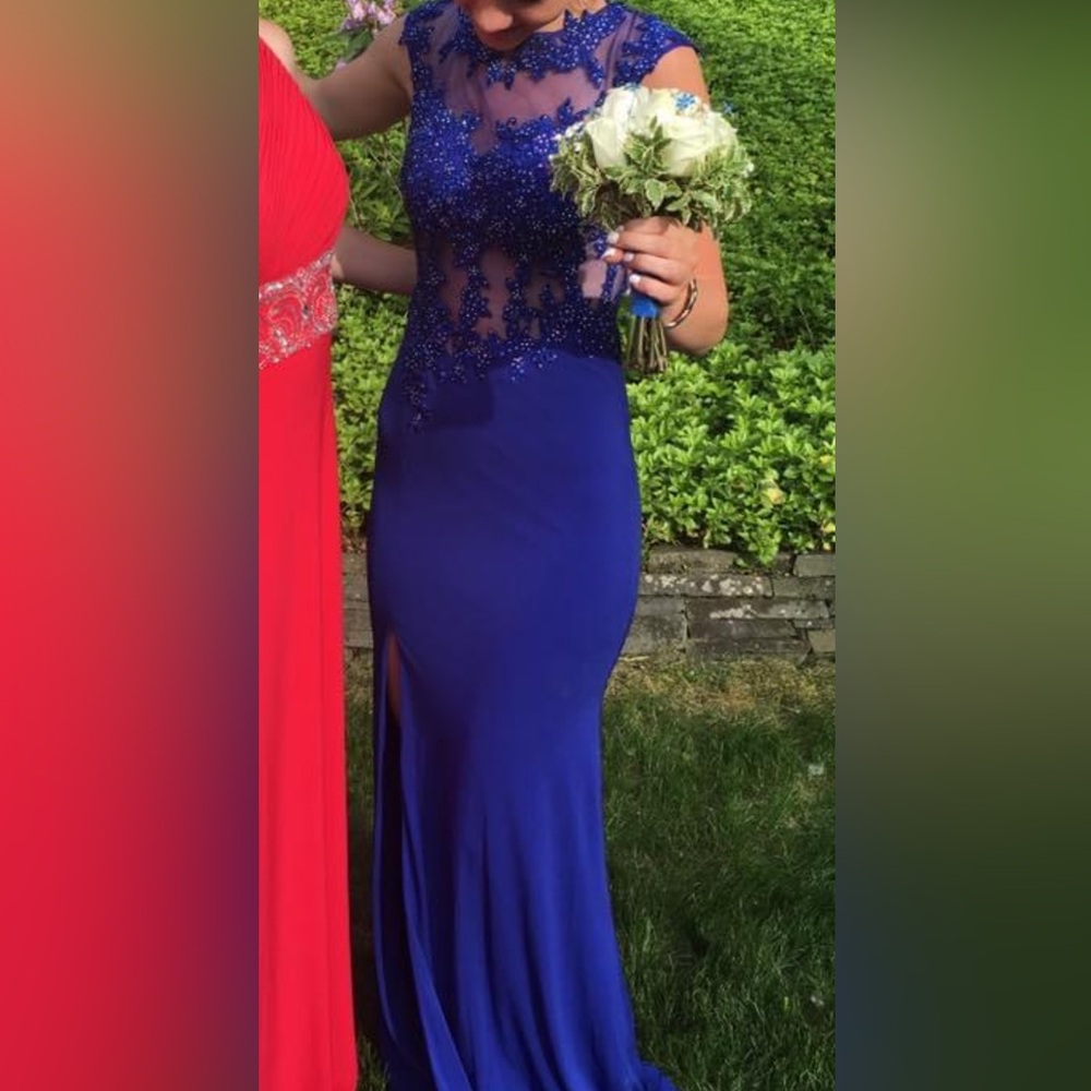 Royal Blue Prom Dress Size 8